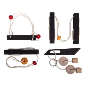 Maverick Wooden Puzzles CDU 12pcs/4 Assorted Natural 5.5x21cm