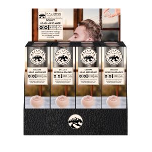 Maverick Deluxe Head Massager CDU 12pcs Wood 9x9x19.9cm