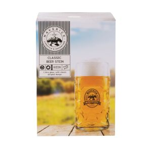 Maverick 1L Classic Glass Beer Stein Clear 10.5x10.5x20cm