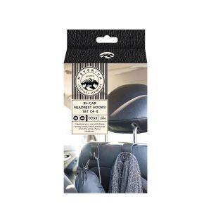Maverick In-Car Headrest Hooks CDU 4pcs Black 8.5x7cm