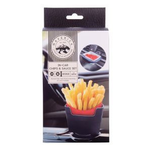 isGift In-Car Chips and Sauce Set Black 10.4x6.8x18.3cm