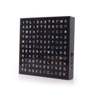 Maverick Word Clock Black 20x4x20cm