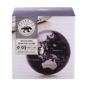 Maverick Revolving Globe Black 14x14x14cm
