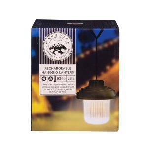 Maverick Rechargeable Hanging Lantern 2pcs Assorted 10x10x11cm