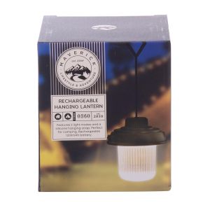 Maverick Rechargeable Hanging Lantern 2pcs Assorted 10x10x11cm