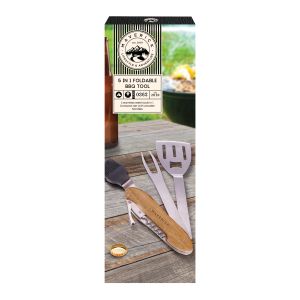 Maverick 5 in 1 Foldable BBQ Tool Natural 27x9x3cm