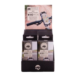 Maverick Bike Phone Holder CDU 12pcs Black 14x3.5x8cm