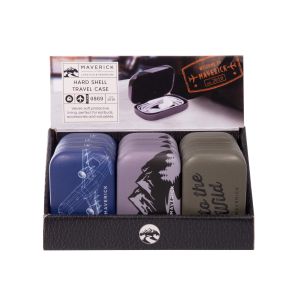 Maverick Hard Shell Travel Case-Printed CDU 12pcs/3 Assorted 8.5x5.8x3cm