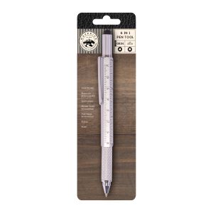 Maverick 6 in 1 Pen Tool CDU 12pcs Silver 17.8x3.8x1.9cm