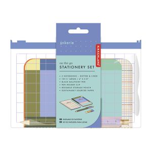 Kikkerland Inkerie On The Go Stationery Set Multi-Coloured 15x1.5x13.5cm