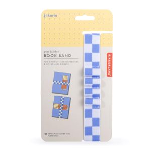Kikkerland Inkerie Pen Holder Book Band Blue 2.5x0.3x16.5cm