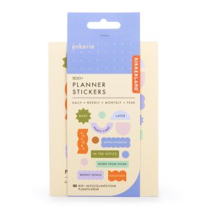 Kikkerland Inkerie Planner Sticker Book Multi-Coloured 10x0.4x15cm