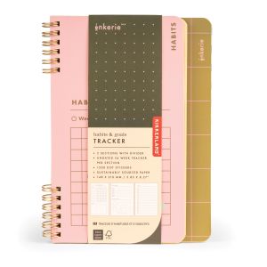 Kikkerland Inkerie Habit & Goals Tracker Multi-Coloured 15.5x1.5x21cm