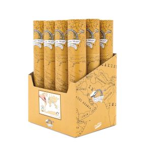 Luckies Scratch Map Travel Edition (12 Disp) Yellow 42x29.7x0.1cm