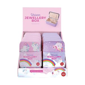 isGift Jewellery Box-Unicorns (2 Asst/8 Disp) 11.7x4.8x7.5cm