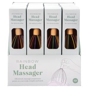 isGift Head Massager Rainbow (12 Disp) Multi-Coloured 25x5.9x5.9cm