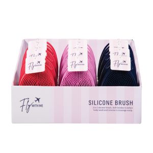 isGift Silicone Body & Hair Brush CDU 12pcs/2 Assorted 8x4.2x13.3cm