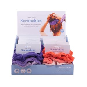 isGift Two Tone Scrunchies 3pk CDU 12pcs/3 Assorted dia:15cm