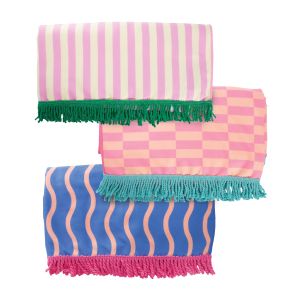 isGift Eclectic Summer - Quick Dry Tassel Towel 3pcs Assorted 80x160cm