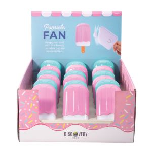 Discovery Zone Popsicle Fan CDU 18pcs/2 Assorted 5.6x2.1x12cm