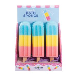 Discovery Zone Popsicle Bath Sponge CDU 12pcs Multi-Coloured 24x6x4cm