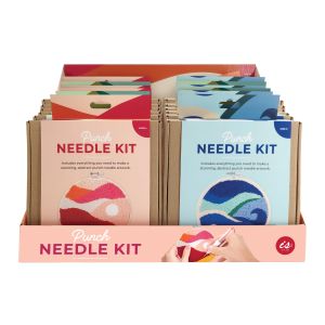 isGift Punch Needle Kit - Abstract Landscape CDU 12pcs/3 Assorted