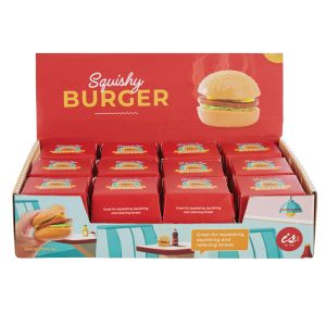 isGift Squishy Burger (12 Disp) Multi-Coloured 7x 7x5.5cm