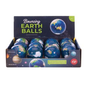 isGift Bouncing Earth Ball (12 Disp) Blue 6cm