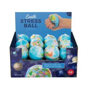isGift Earth Stress Ball (24 Disp) Multi-Coloured 7.1cm Dia