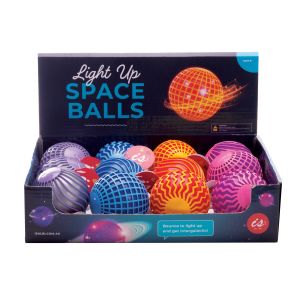 isGift Light Up Space Balls (12 Disp) Assorted 6.5cm