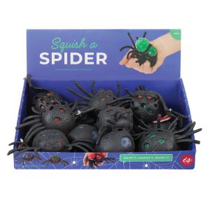 Discovery Zone Squish-A-Spider CDU 24pcs/3 Assorted 6x14x7.5cm