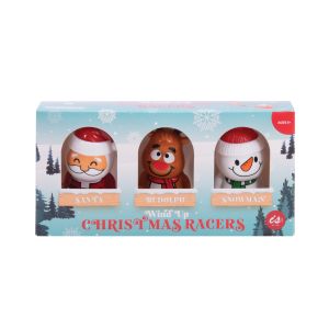 isGift Wind Up Christmas Racers 3pcs Set Multi-Coloured 4x3x6.5cm