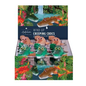 The Australian Collection Wind Up Creeping Crocs (12 Disp) Assorted 13.5x7x4cm