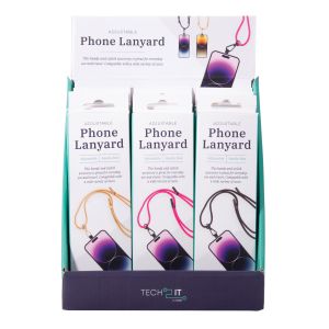 isGift Phone Lanyards (3 Asst/18 Disp) Assorted 160x0.6x0.6cm