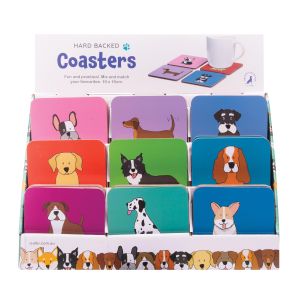 The Dog Collective Dog Coasters (9Asst/72Disp) Assorted 10x10x0.35cm