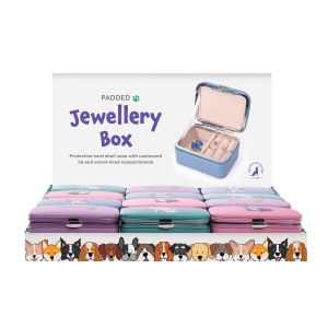 The Dog Collective Jewellery Box (4 Asst/16 Disp) Multi-Coloured 8.7x6.5x4cm