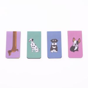 isGift The Dog Collective Magnetic Bookmarks Set of 4 Multi-Coloured 3x0.5x6cm