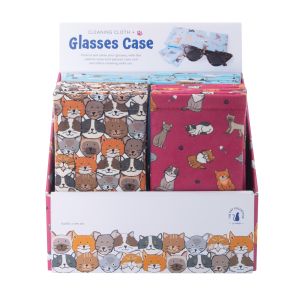isGift Cat Collective SnapShut Glasses Case & Cleaning Cloth 3pcs Assorted 18x9x0.5cm