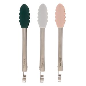 Zeal Mini Silicone Tongs CDU 24pcs/3 Assorted Forest Blush 19x2.5x3cm