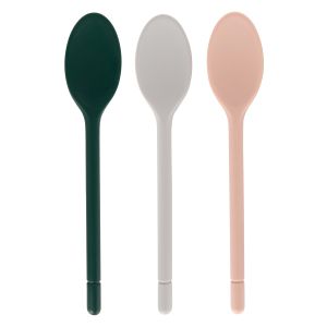 Zeal Silicone Cook's Spoon CDU 20pcs/3 Assorted Forest Blush 30x5.5x1.5cm