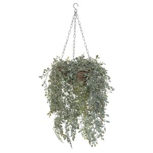 Vignette Lemon Beauty Vine-Rattan Hanging Bowl Green/Natural 55x55x108cm