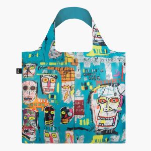 LOQI Jean Michel B Basquiat Skull Bag Multi-Coloured 50x42cm