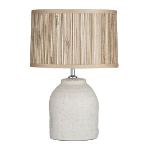 Amalfi Hawkins Table Lamp White & Natural 30x30x46cm
