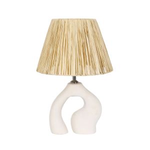 Amalfi Villa Table Lamp Off White/Natural 30x30x45cm