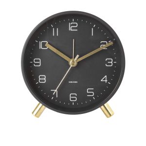 Karlsson Lofty Alarm Clock Black 11x11x12
