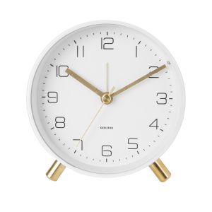Karlsson Lofty Alarm Clock White 11x11x12cm
