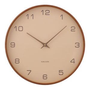 Karlsson Acento Wall Clock Sand & Walnut 40cm