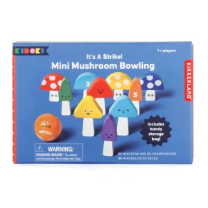 Kikkerland It's a Strike Mini Mushroom Bowling Multi-Coloured 15x5x11cm