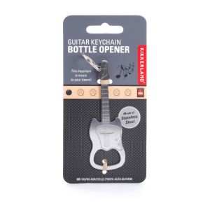 Kikkerland Guitar Keychain Bottle Opener Silver 3.5x2x10.8cm