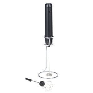 Leaf & Bean 2 In 1 Handheld Rechargeable Milk Frother Black 3.2x27cm